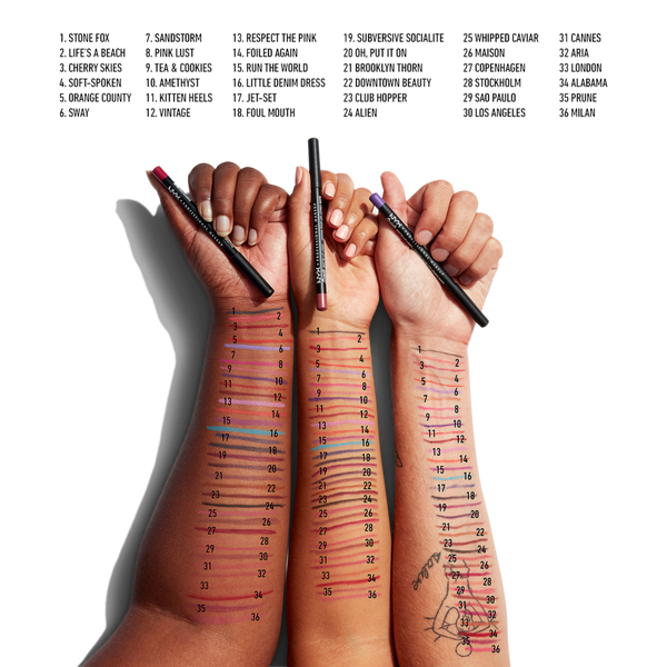 NYX Professional Makeup Suede Matte Lip Liner Velvet Soft Vegan Lip Pencil #4