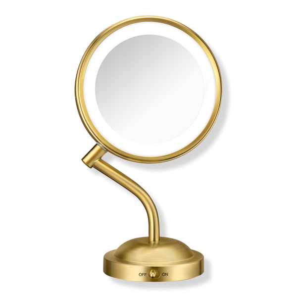 Conair 1X & 5X Maginification LED Brass Mirror #1